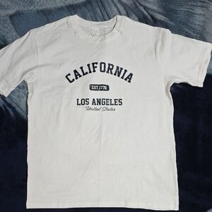 H&M White Los Angeles Graphic Tee
